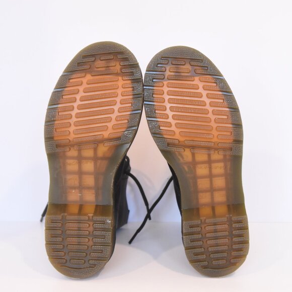 Dr. Martens Black Combat Boots Pascal Virginia Leather Lace Up Women Sz 7 US - Picture 14 of 15